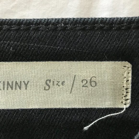 Pilcro and the Letterpress Anthropologie High Rise Skinny Jeans Women 26 Black - Picture 5 of 11